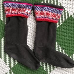 Hunter welly/boot socks 70% acrylic 30% wool top.